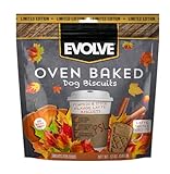Evolve Oven Baked Pumpkin Spiced Latte Dog Biscuits, 12oz.