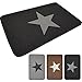 Produktbild DILUMA Fußmatte Star 50 x 80 cm Schmutzfangmatte Fußabstreifer Fußabtreter aus Baumwolle und rückseitiger Gummierung, Farbe:Anthrazit