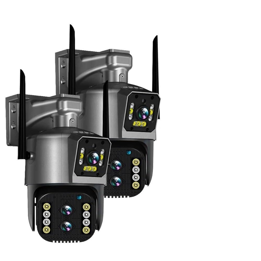 4K 8MP lornetka IP kamera zewnętrzna PTZ 10X Zoom hybrydowy automatyczne śledzenie wodoodporna kamera bezpieczeństwa CCTV 128G kamera bezpieczeństwa Wykrywanie ruchu(2X 8MP Add 32G Card)