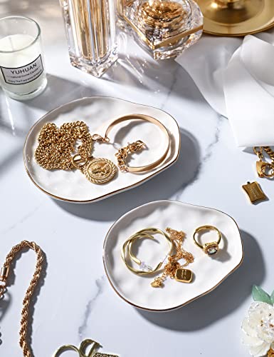 Aisbugur Jewelry Dish Set Of 2, Large Jewelry Tray For More Jewelry Ring Dish Jewelry Bowl With Beautiful Package And Greeting Card Perfect For Birthday Gifts For Women thumb #3