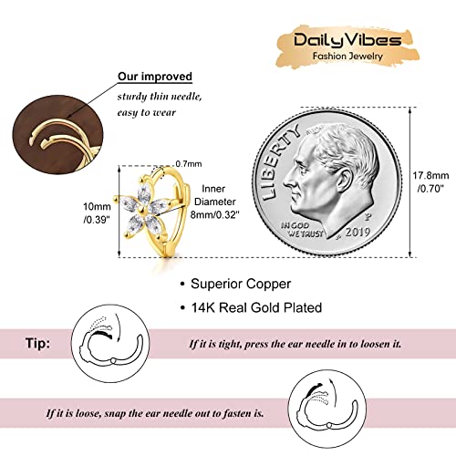 Image of DAILY VIBES Dainty Butterfly Cross CZ Small Huggie Hoop Earrings for Women