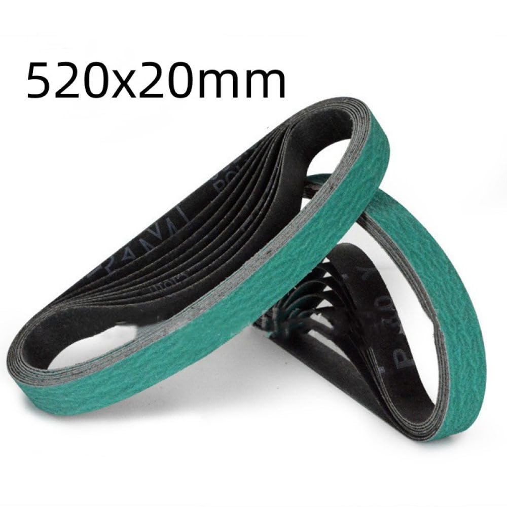 Nastro abrasivo, 4 Pezzi Nastro abrasivo da 20 * 520 mm Schermo abrasivo in zirconio for Metallo Duro Grana 40 60 80 120, Mix, 20 * 520 mm (Color : 120grit, Size : 20 * 520mm)