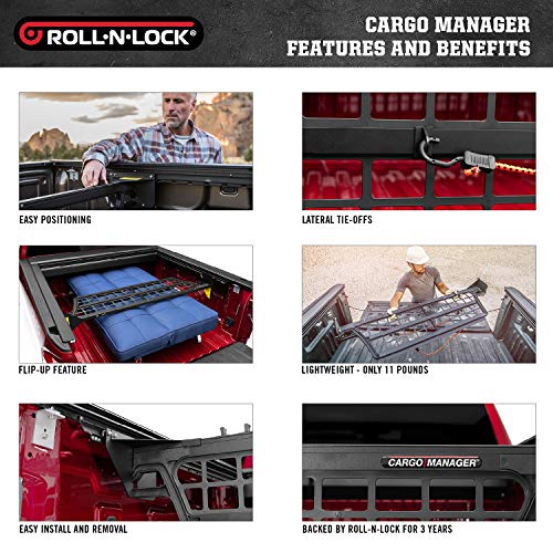 Roll-N-Lock CM507 Cargo Manager Rolling Truck Bed Divider for 2005-2015 Toyota Tacoma Double Cab | Fits 5' Bed