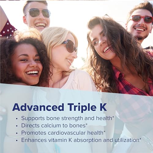 superior source advanced triple k - bone health amp strength support supplement - immunity support formula with vitamins k1 amp k2 - vitamin aids calcium absorption - 30 instant dissolve tablets