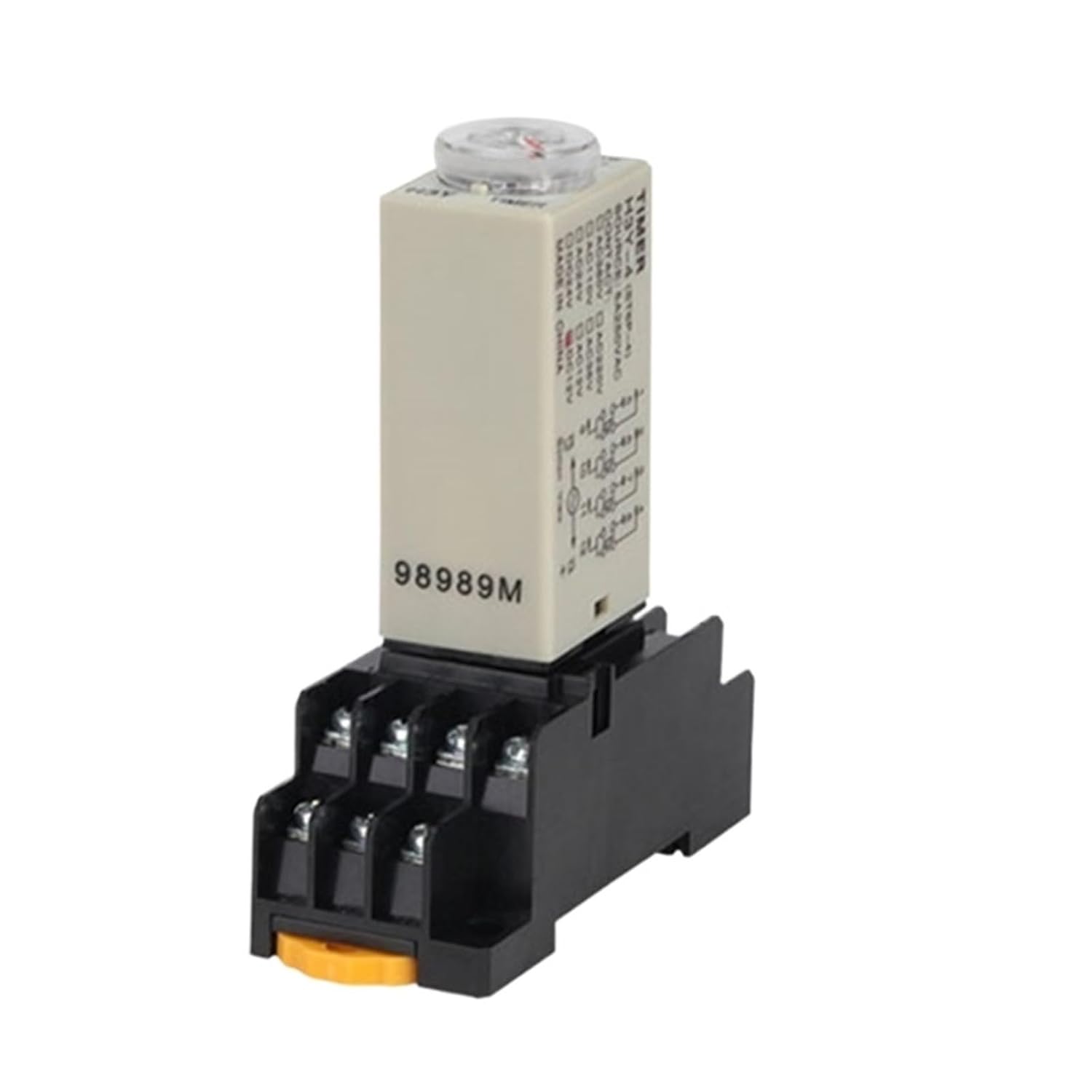 H3Y-4 Power-on Delay Rotary Knob 1S/5S/10S/30S/60S/3M/5M/10M/30M Timer Time Relay AC/DC 24V 14 Pin with Base PYF14A(Voltage DC 24V,0-5 Seconds)