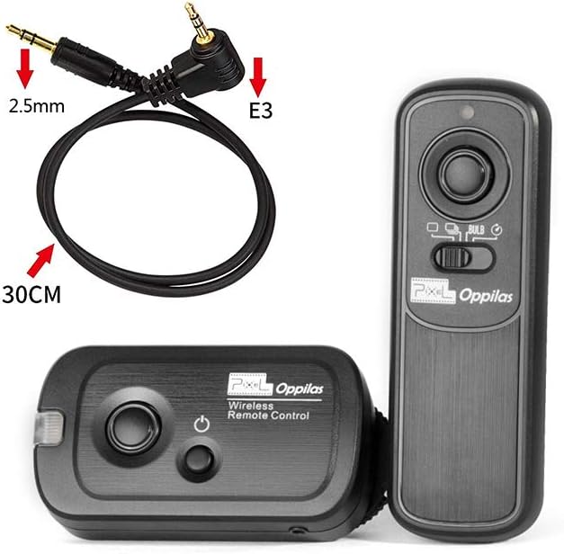 Pixel Oppilas 2.4GHz Digital Wireless Remote Shutter Release E3 for Canon, Fujifilm GFX50R, Samsung, Contax, Sigma and Hassleblad Cameras, Replaces Can RS-60E3