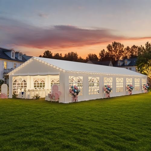 EROMMY 20x50FT White Party Tent, Heavy Duty Outdoor Event...