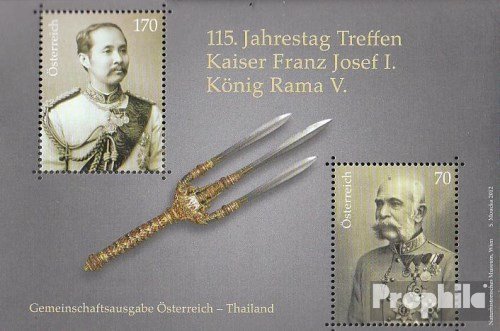 Prophila Collection Austria Block 72 (Completa Edizione) 2012 Thailand (Francobolli per i Collezionisti)