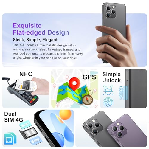 Blackview A96 Mobile Phones, 24GB+256GB, Android 13 Smartphone, 48MP +16MP Camera, 6.5’’ FHD+ 120Hz, 4380mAh 18W Fast Charg, Latest Phone With Earphones, 4G Dual Sim Free Unlocked, Face ID, NFC