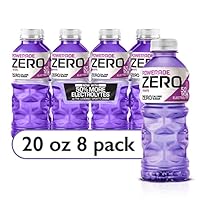 POWERADE Electrolyte Enhanced Zero Sugar Grape Sports Drink, 20 Ounce (Pack of 8)