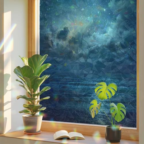 Película decorativa para privacidad en ventana 17.7x39.3 pulgadas miniatura 1