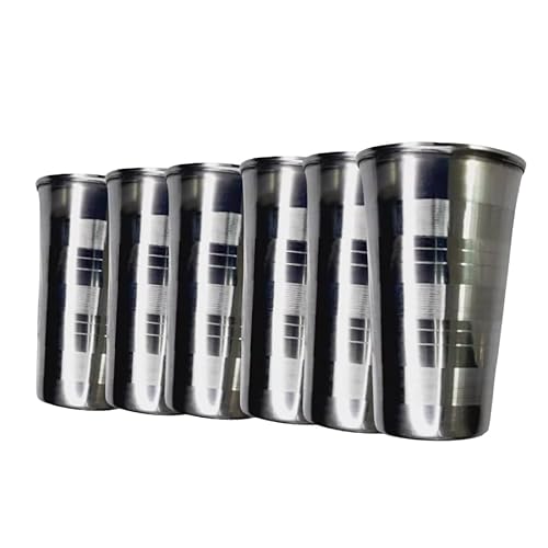 Kit 6 Copos Inox Resistentes Para Cerveja Água e Sucos 250ml