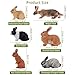 Toymany 12PCS Easter Bunny Figures Toys for Kids, Rabbit Figures Farm Animal Toy for Cake Toppers Party Favors for Toddlers
