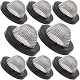 PAGOW 8 Pcs Hose Filter Washers, Stainless Steel Inlet Hose Screen Washer with Strainer, Fittings for 1/2" Garden Hose Connector, Shower Heads, Toilet Water Pipe
