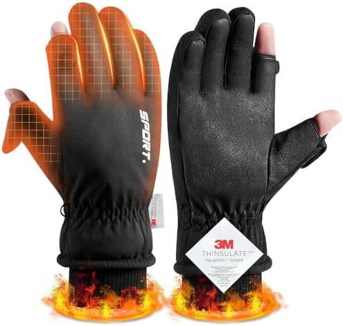 Amazon | アウトドアグローブ バイク グローブ 冬 防寒 【2本指出し