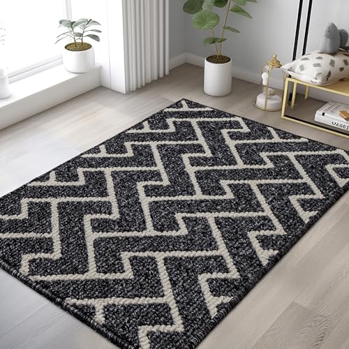 Biscpro Doormat,80x120cm Indoor Back&Front Door Mat,Non Slip Rubber Backing Absorbent Front Door Entrance Mat,Dirt Trapper Entryway Doormat,Low-Profile Machine Washable Floor Door Mat