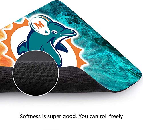 Mialtry N025 Gaming Mouse Pad Unique Design For Sport Fans,Non-Slip Rubber Base Mousepad For Laptop Computer Office,Light Green Orange Mouse Mat thumb #3