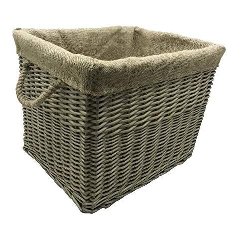 JVL Antique Washed Canvas Log Basket Cover