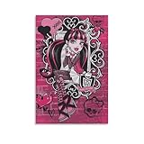 WIOLPC Monster High Poster Canvas Wall Art Posters For Room Aesthetic And Decor Poster For Living Room Bedroom Office Decor 08x12inch(20x30cm) Unframe-style