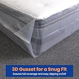 VICMORE Heavy Duty Mattress Bags 2-Pack - 4 Mil Plastic Covers for Moving & Storage, Waterproof, Tear-Resistant Protector Fits Twin XL/Full XL Mattress & Box Spring (Odorless, Recyclable) - Image 8