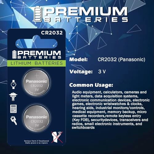 Premium CR2032 Battery Lithium 3V Coin Cell - Japanese Engineered High Capacity Batteries (24 Pack)