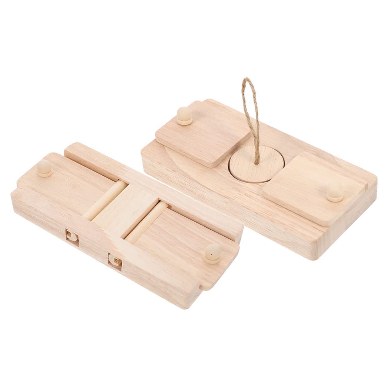 Angoily Jouet à Friandises pour Hamster en Bois 2 Pièces pour Cage