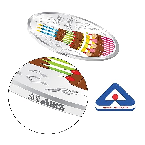 Image of Precious Moments Happy Birthday Silver Coin 10 Grams | 20 Gram | 50 Gram BIS Hallmarked 999 Purity with Gift Box by ACPL