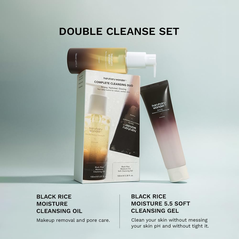 haruharu wonder Complete Cleansing Duo, Cleansing Oil and Gel