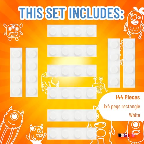 Image of Strictly Briks | Classic Briks 1x4 Flat White 144 Pieces