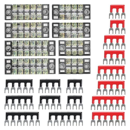 Bornier 600V 15A double rangée avec barrette de connexion 3 4 5 6 positions