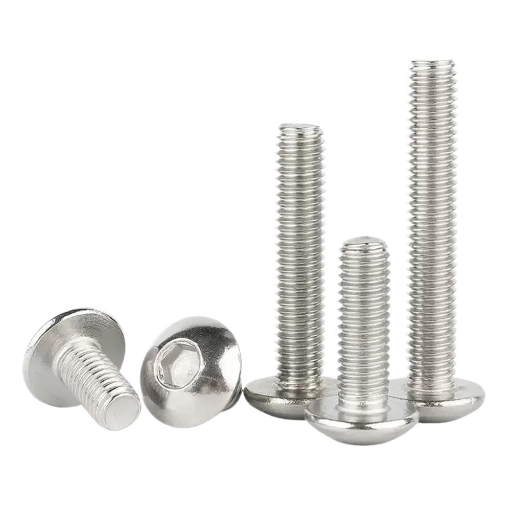 Viti Bulloni, Viti a Testa bombata con esagono Incassato M2-M10 X 3-60 mm in Acciaio Inossidabile 304(M8 (5p),50mm)