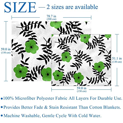 Couverture microfibre légère verte pour cocooning et voyage
