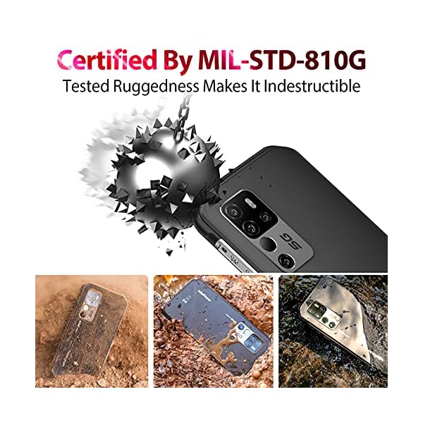 Ulefone Armor 11T 5G Rugged Smartphones Unlocked, Thermal Imaging Camera, Android 11, 8GB + 256GB Waterproof Phone, 48MP Triple Camera, 6.1 inch FHD, NFC, 5200mAh QI 10W Wireless Charging, T-Mobile