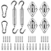 Shade&Beyond 304 Marine Grade Shade Sail Hardware Kit 5 inch for Rectangle and Square Sun Shade Sails Installation, 24 Pcs