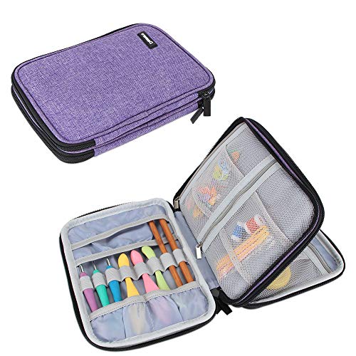 Damero Crochet Hook Case, Travel Storage Bag for...