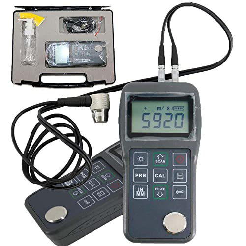 VTSYIQI Ultrasonic Thickness Gauge Meter with 0.65 to 600mm 0.025 to 23.62inch for Steel Aluminum Copper