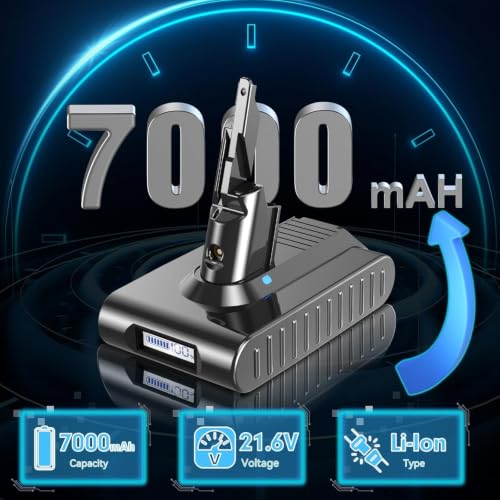 Image of Bonadget New LCD Display 7000mAh V7 Battery Replacement for Dyson V7 Animal Battery for Dyson SV11 Motorhead Trigger Absolute HEPA Cordless Vacuum(Not for Model V6, V8, V10, V11)