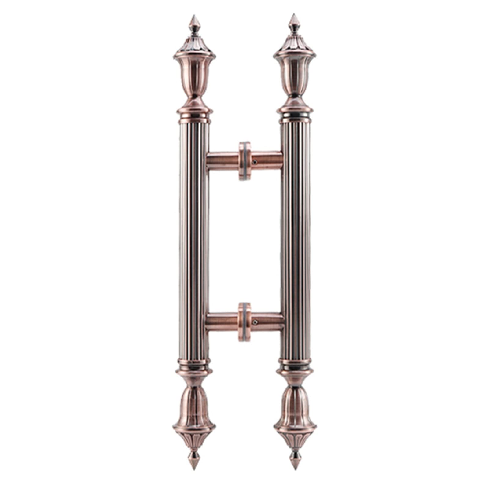 CWCQGH Door Handle Pull Push Shower Kitchen Door Pulls Classic Double Sided Push Pull Door Handle,Works as Entrance Door Handle Barn Door Pulls Garage Handle Pulls,Gold#2-Length 80cm(31.5inch)