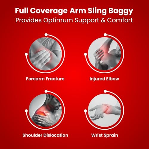 Image of Dr.Ortho Orthopaedic Arm Sling Baggy, Prevents Shoulder Dislocation, Shoulder Support for Fracture Support, Immobilization, Breathable & Skin Friendly Material - Small