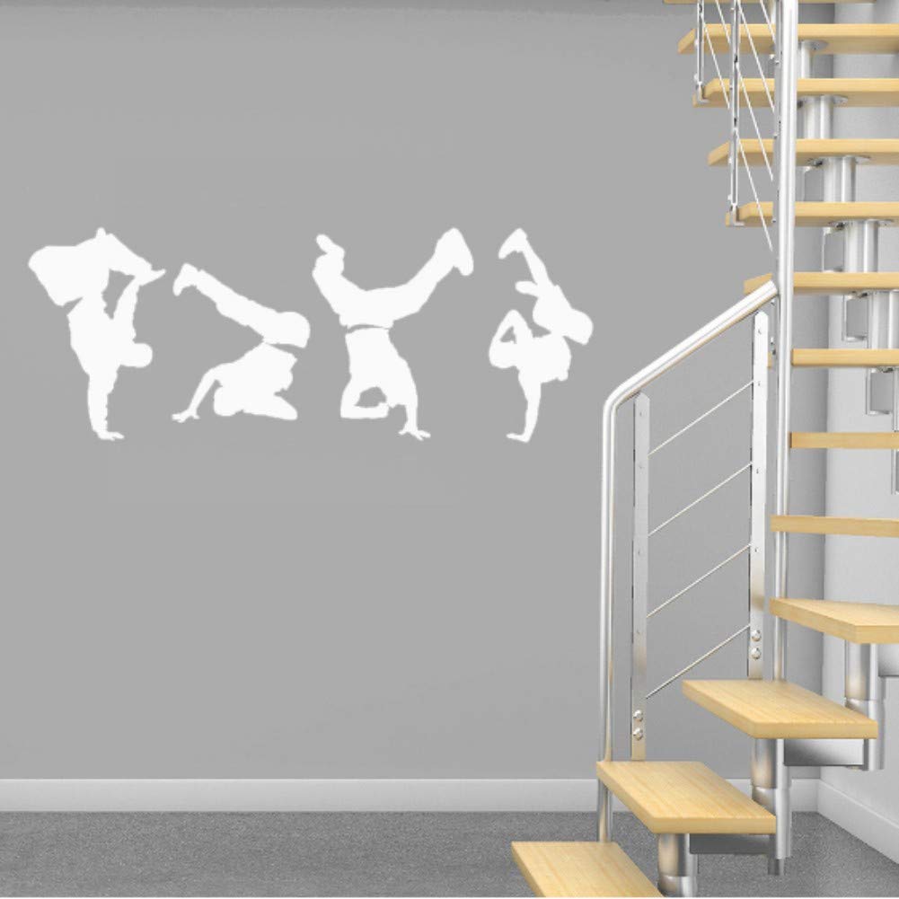 Break Dancers Silhouette Wall Decal Boys Bedroom Home Room