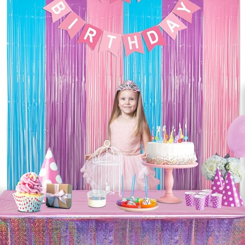 Foil Fringe Backdrop Curtain - GREATRIL Party Backdrop Curtains for Birthdays/Bachelorette/Bridal Shower/Weddings/Engagement Decorations - 1m x 2.5m - Pack of 2 - Image 8