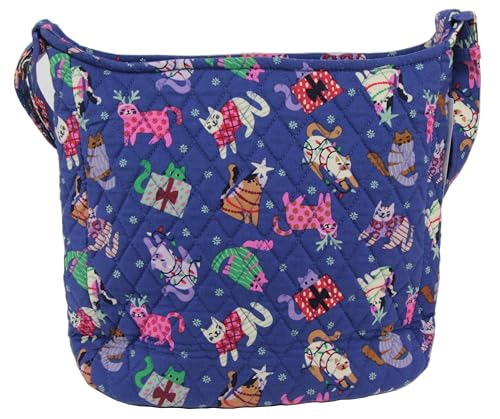 Vera Bradley Essential Extra Large Crossbody in Cotton, Catnip Christmas2