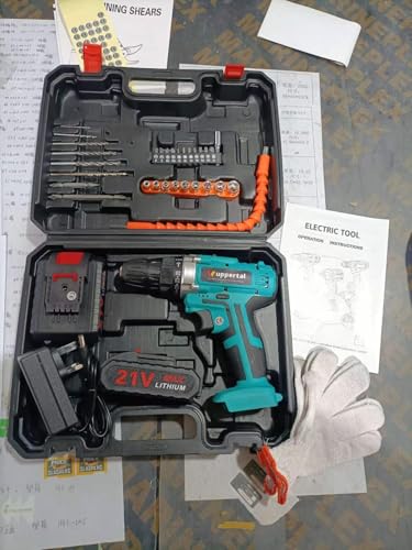 Cordless Drill Driver 21V, Wuppertal Cordless Hammer Drill Set, 45N.m Battery Drill, 25+3 Torque Set, 2-Speed, LED Light, 1500mAH Battery, 30PCS Electric Drill Set for Home and Garden DIY Project 9 Cordless Drill Driver 21V, Wuppertal Cordless Hammer Drill Set, 45N.m Battery Drill, 25+3 Torque Set, 2-Speed, LED Light, 1500mAH Battery, 30PCS Electric Drill Set for Home and Garden DIY Project - Image 9