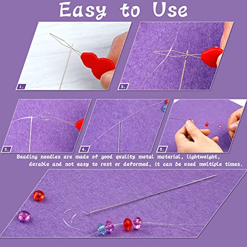 100 Pcs Beading Needles Set,75 Pcs Long Straight Beading Thread Needles 18 Pcs Big Eye Beading Needles With Threader, Needle Bottle, Yarn Scissors,Tweezers For Bracelets And Jewelry Making #TOP2