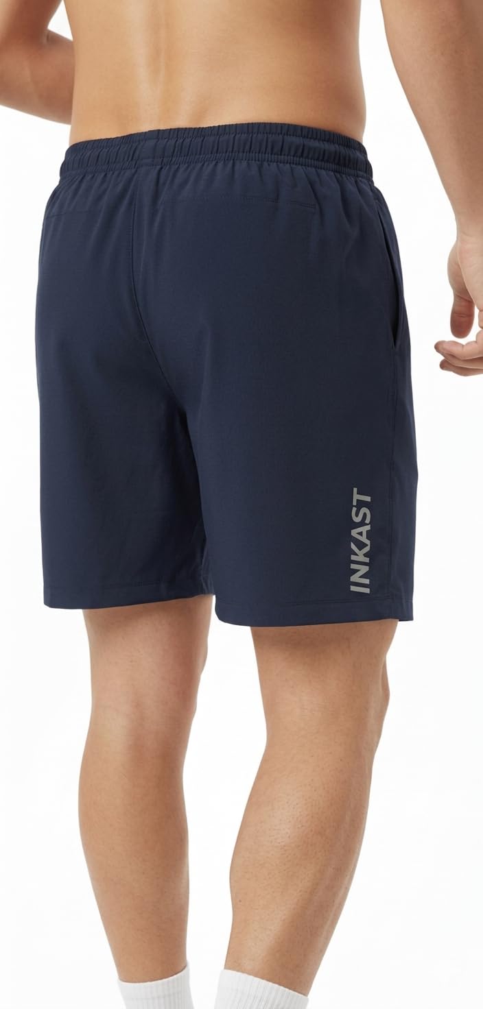 amazon brand - inkast Men Lightweight Sports Shorts | Breathable | Zipper Pockets | Active Wear | Running | Gym | Workout-picture-37