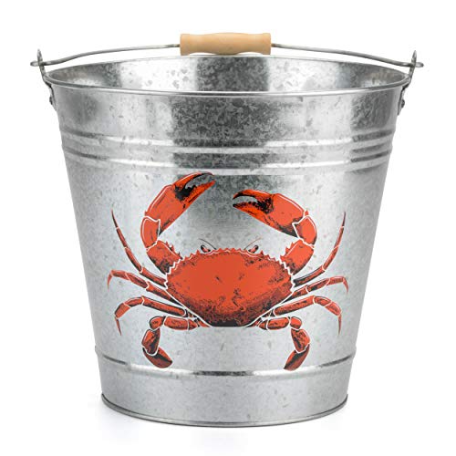 Yello Metal Crab Bucket Beach Bucket Fishing Accessory 6L BU1308