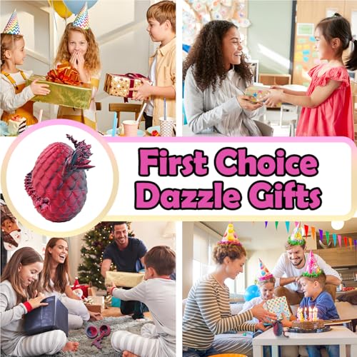 Yeefunjoy 3D Printed Dragon in Egg, 3D Printed Fidget Toy, Full Articulated Dragon Crystal Dragon with Dragon, Flexible Joints Home Decor Executive Desk Dinosaurs Toys, Kids Gifts for Stress Relief - Image 6