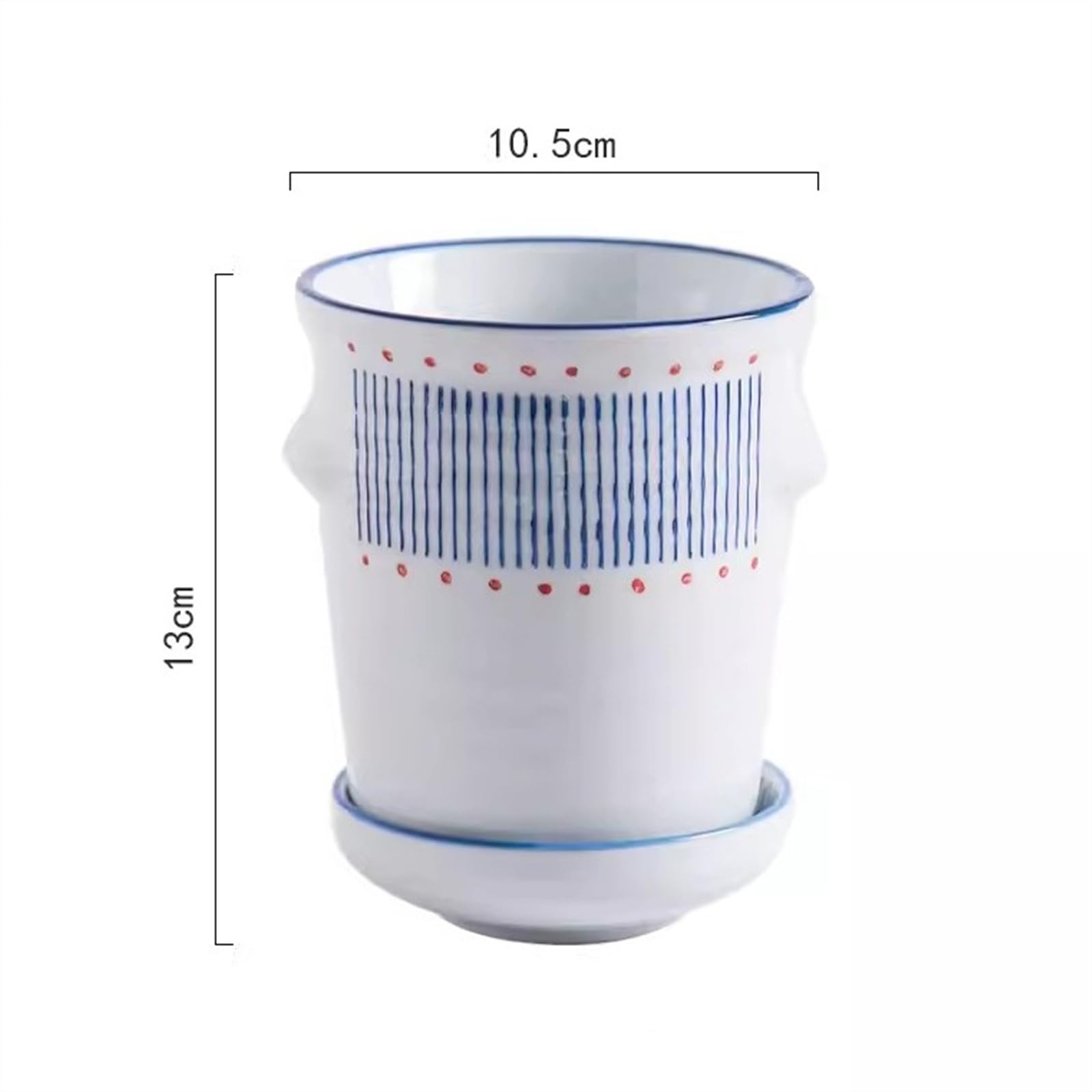 Escurre Cubiertos De Cerámica Japonesa – Soporte Para Utensilios De Cocina Con Base De Madera – Organizador Estable Con Drenaje