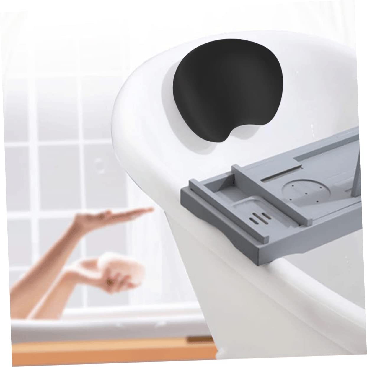 Oreiller de baignoire, appui-tête d'oreiller de bain spa avec ventouses