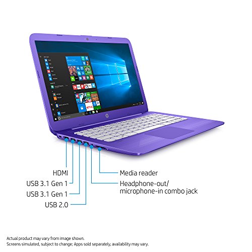 Image of HP Stream Laptop PC 14-ax020nr (Intel Celeron N3060, 4 GB RAM, 32 GB eMMC) with Office 365 Personal for one Year